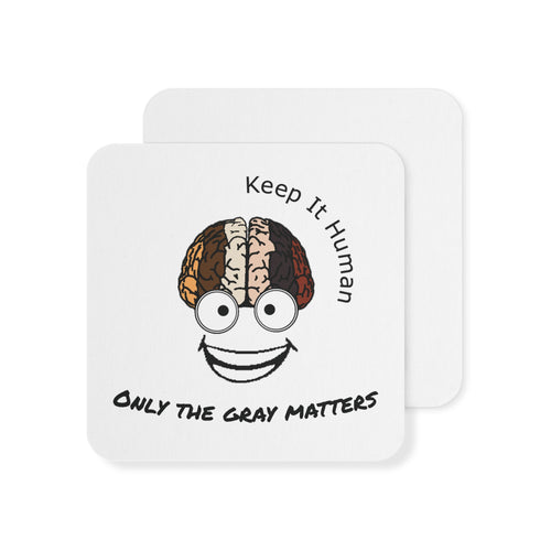 KIH Brain Smile Coasters — "Only the Gray Matters"